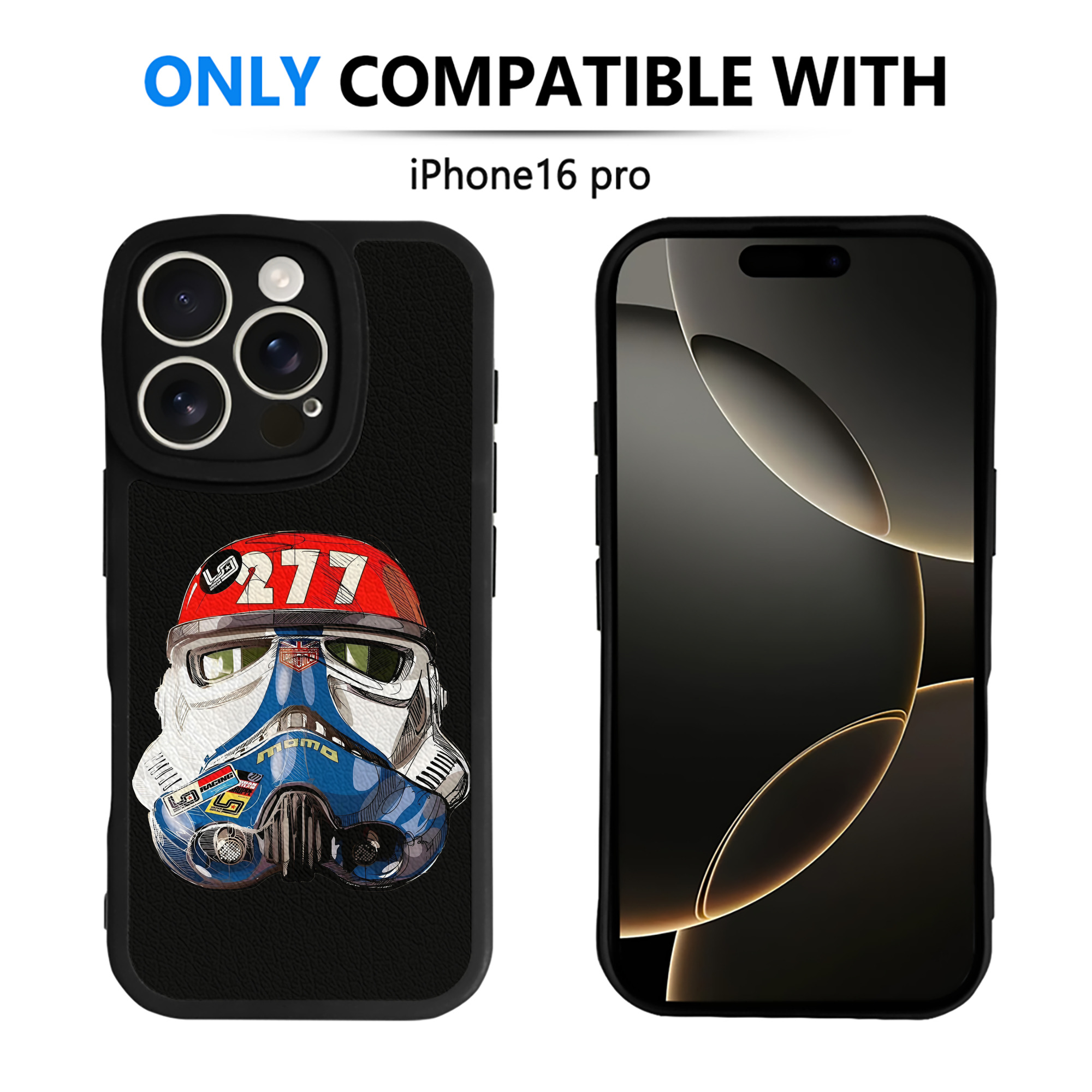 （画像用） スター・ウォーズ Star Wars 【iPhone 16シリーズ対応】シリコンスマホケース（レザー調） 材質：シリコン